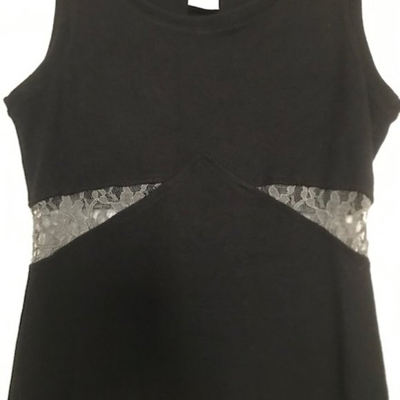 Erin Kleinberg Mini Dress with Gray lace Cutouts - Picture 2 of 6